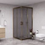 Raumark Bronze Quandrum 6mm Füme Cam Kare Duşakabin - 100X100