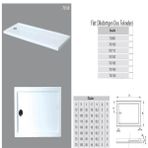 Raumark Dikdörtgen Flat Duş Teknesi H:5 cm - 70x170
