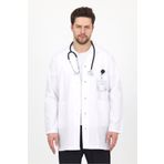 Raven Uniform Uzun Kol Beyaz Erkek Önlük Ceket Boy Apaş Yaka Hemşire Doktor Öğretmen Önlüğü