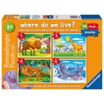Ravensburger 030583 6/8/10/12 Parça Yaşadığım Yer Puzzle