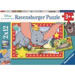Ravensburger 055753 2x12 Parça Walt Disney Hayvanlar Puzzle
