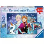 Ravensburger 2 Adet 24 Parçalı Puzzle Disney Frozen Elsa Anna Ravensburger 4 Yaş Ve Üzeri Çocuk Yapbozları Serisi