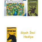 Ravensburger 2000 Parça Tavus Kuşu Puzzle + Dünyanın Merkezine Yolculuk + Siyah Inci Hediye