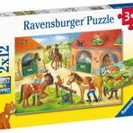 Ravensburger 51786 2x12 Parça Ahırda Çocuk Puzzle
