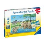 Ravensburger-Hayvan Yavruları Puzzle 2x12