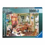 Ravensburger My Haven Artist's Shed 1000 Parça Puzzle ve Yapbozlar | Rahatlatıcı Bulmaca Görüntüleri | Softclick Teknolojisi ile Benzersiz Her Parça | Çevre Dostu Malzemelerden Yapılmış Dayanıklı