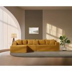 Ravessi Köşe Koltuk Takımı Comfort Model L Koltuk Yataklı - Sarı