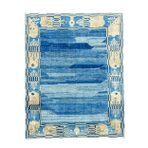 Ravil Modern Abrajlı El Dokuma Mavi Halı 178x230 cm