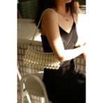 Ravinity Çıkartılabilir Askılı Clutch Çanta, Inci Çanta - Krem