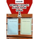 RAVİON A5 Ebat Üstten Spiralli Çizgisiz 2'li Defter Seti