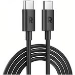 RAVPOWER RP-CB1021 Type-C to Type-C 1 m Siyah Kablo