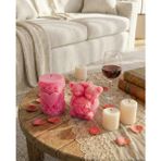 Raw Home Anneler Günü Hediyesi Pembe Çilek Kokulu 2’li Mum Seti – %100 Soya Wax - Love Gül Tasarım & Çift Ayıcık Figürlü - Hediyelik - Çilek - Kırmızı