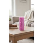 Raw Home Kalp Kilidi Dekoratif Mum | Pembe Çilek Kokulu | El Yapımı Silindir Tasarım %100 Soya Mum
