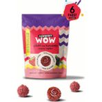 Rawberry Wow - Çilek ve Karadut Dolgulu Meyve Topu Şeker Ilavesiz Vegan Sağlıklı Atıştırmalık 90GR x 6 Paket - 540 gr