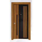 Rawdoor Lüks Seri 5001 Sağ Yön Çelik Kapı Hg.siyah - Amerikan Ceviz