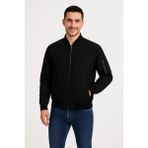 Rawea Fashion Erkek Bomber Mont Ceket – Fermuarlı, Kapitone Içi Astarlı, Su Itici Kumaş, Regular Fit, Uzun Kollu, Yandan Cepli, Bahar & Kış Rahat Günlük Stil - Siyah - XL