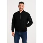 Rawea Fashion Erkek Bomber Mont Ceket – Fermuarlı, Kapitone Içi Astarlı, Su Itici Kumaş, Regular Fit, Uzun Kollu, Yandan Cepli, Bahar & Kış Rahat Günlük Stil - Siyah