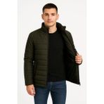 Rawea Fashion Erkek Bomber Mont Ceket – Su Itici Kumaş, Kapitone Astarlı, Fermuarlı, Kışlık - Haki - 2XL
