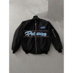 Rawea Fashion Siyah Parliament Bomber Mont – 46 Numara Detaylı, Fermuarlı, Cepli, Uzun Kollu, Spor ve Günlük Giyim Için Rahat Unisex Mont - Siyah - XL