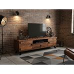 Raweyn Pearl Doğal Ahşap Çekmeceli Tv Ünitesi - 220CM - Açık Ceviz
