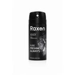 Raxen Erkek Deodorant Spreyi - Black Serisi - 150ml - Etkili Ter Kokusu Önleyici - Alüminyumsuz ve Leke Bırakmayan Formül - Gün Boyu Ferahlık Veren Erkek Vücut Spreyi