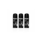 RAXEN Erkek Sprey Deodorant &Etkileyici Koku Vücut Spreyi Bodysprey Black 150ml * 3 Adet