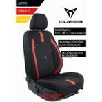 Raxon Cupra Neptune Series 2+1 Uyumlu Tay Tüyü Oto Koltuk Kılıfı - Premium Şık ve Konforlu Tasarım - Kırmızı