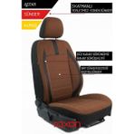 Raxon Peugeot 206 Neptune Series 2+1 Uyumlu Tay Tüyü Oto Koltuk Kılıfı - Premium Şık ve Konforlu Tasarım - Neptune Serisi - Kahverengi - Siyah