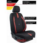 Raxon Peugeot 206 Neptune Series 2+1 Uyumlu Tay Tüyü Oto Koltuk Kılıfı - Premium Şık ve Konforlu Tasarım - Neptune Serisi - Kırmızı