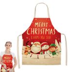Raxove Noel Baba Önlükleri, Noel Pişirme Önlükleri - Noel Tarzı Kırmızı Önlükler - 25.5X20.8 Noel Dekorlu Önlük, Noel Tatili Önlüğü, Yemek Hazırlamak İçin Pişirme Malzemeleri