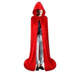 Raxove Yetişkinler İçin Kapüşonlu Pelerin, Vampir Kostümü Yetişkin | Hafif Kadife Cadılar Bayramı Palto,İkna Edici Vampir Veya Cadı Kostümü, Şövalye Fantezi Serin Cosplay Unisex Kadınlar Ve Erkekler