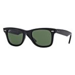 Ray-Ban 2140 901 901 Erkek Güneş Gözlüğü Parlak Siyah Çerçeve Koyu Yeşil Cam UV 400 Filtre