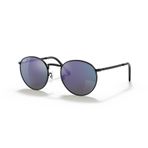 Ray-Ban 3637 002/G1 53 Unisex Siyah Yuvarlak Çerçeve Güneş Gözlüğü