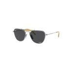 Ray-Ban 8064 9208K8 Polarize Chromance Titanyum Erkek Güneş Gözlüğü - Gümüş