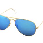 Ray-Ban Aviator Klasik Metal Altın Kadın Güneş Gözlüğü, Arista Altın/Mavi Ayna, M, Arista Altın / Mavi Ayna, M
