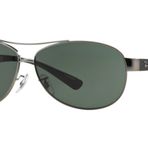 Ray-Ban Aviator Wrap Güneş Gözlüğü Tunç Kristal Yeşil RB3386 004/71 63, 004/71, 63