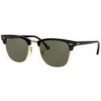 Ray-Ban Clubmaster 3016 W0365 Black/Gold-Green Güneş Gözlüğü