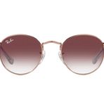 Ray-Ban Çocuklar için RJ9547S Metal Yuvarlak Güneş Gözlüğü, Gül Altın/Berrak Gradyan Koyu Menekşe, 44 mm