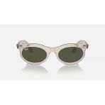 Ray-Ban Güneş Gözlüğü - Oval Foto Dalgalı Gri Propiyonat Çerçeve Yeşil Cam %100 Uv Koruma 0Rb2242