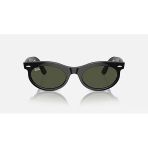 Ray-Ban Güneş Gözlüğü - Oval Siyah Propiyonat Çerçeve Yeşil Cam %100 Uv Koruma 0Rb2242