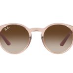 Ray-Ban Junior Çocuk RJ9064s Yuvarlak Güneş Gözlüğü, Şeffaf Kahverengi/Kahverengi Gradyan, 44 mm