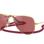 Ray-Ban Junior Çocuk Rj9506s Metal Havacı Güneş Gözlüğü, Altın/Kırmızı Aynalı, 52 mm