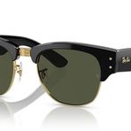 Ray-Ban Kadın Rb0316s Mega Clubmaster Kare Güneş Gözlüğü, Altın üzerine siyah/yeşil, 53 mm