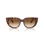 Ray-Ban Kadın Rb2286 Doreen Kare Güneş Gözlüğü, Şeffaf/Şeffaf Gradyan Kahverengi Açık Havana, 52 mm