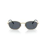 Ray-Ban Kadın RB3749 Oval Güneş Gözlüğü, Altın/Mavi, 58 mm