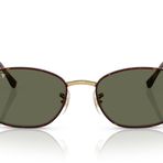Ray-Ban Kadın Rb3749 Oval Güneş Gözlüğü, Altın/Yeşil Polarize Havana, 55 mm