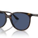 Ray-Ban Kadın Rb4378 Kare Güneş Gözlüğü, Havana/Koyu Mavi, 54 mm