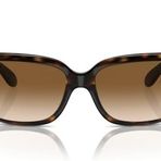 Ray-Ban Kadın RB4389 Kare Güneş Gözlüğü, Havana/Şeffaf Gradyan Kahverengi, 58 mm