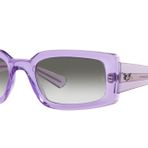 Ray-Ban Kadın Rb4395 Kiliane Kare Güneş Gözlüğü, Şeffaf Menekşe/Şeffaf Gradyan Açık Gri, 54 mm