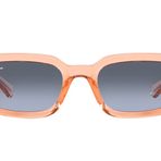 Ray-Ban Kadın Rb4395 Kiliane Kare Güneş Gözlüğü, Şeffaf Turuncu/Mavi Gradyan Gri, 54 mm